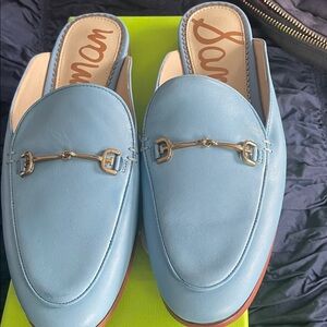 Sam Edelman Light Blue Mules